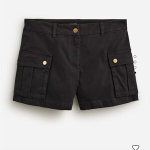 J Crew - 4 Inch Chino Cargo Shorts - Black - 6 - NWOT